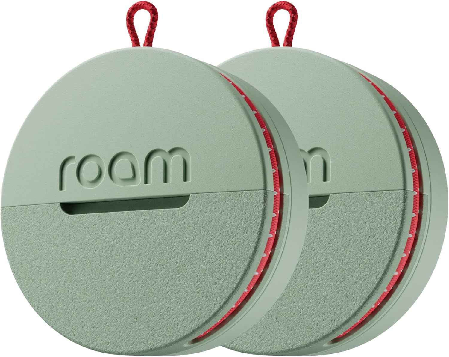 ROAM SMART TRACKER - Bluetooth Tracker & Item Locator for Keys, Wallet, Luggage, Kid & Pet Gear, (iOS, Android Compatible), No App or Subscription, Fast Setup, Waterproof | 2-Pack, Black & Blue