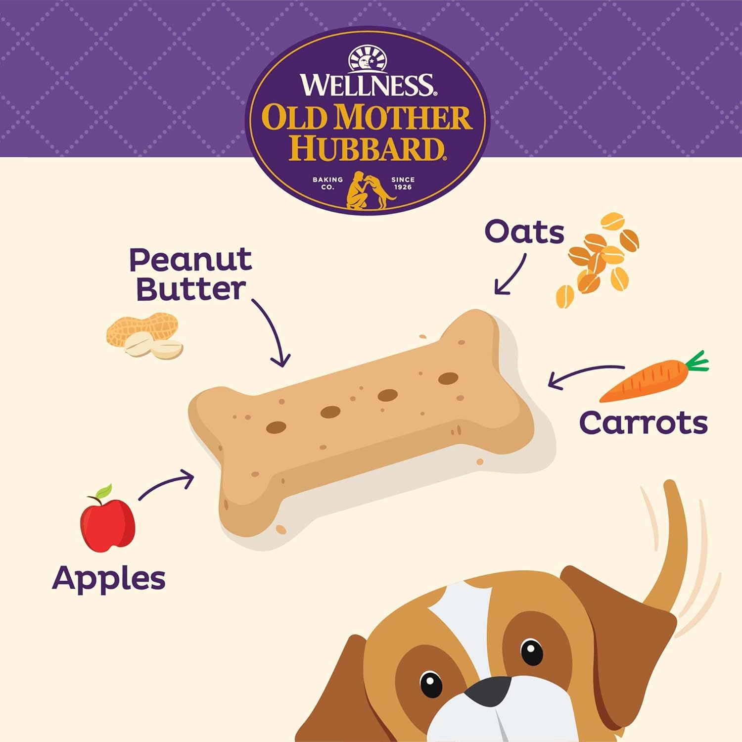 Old Mother Hubbard Natural Peanut Butter Dog Biscuits, Large Size, Training Treats, 6-Pound Box