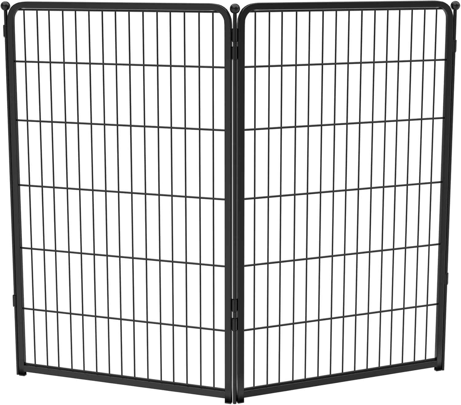 FXW Homeplus Unleashed Indoor Dog Playpen - Stress-Free and Safe Play, Heavy Duty 24 Inch 6 Panels Dog Pen for Puppy and Small Dogs, Black│Patented