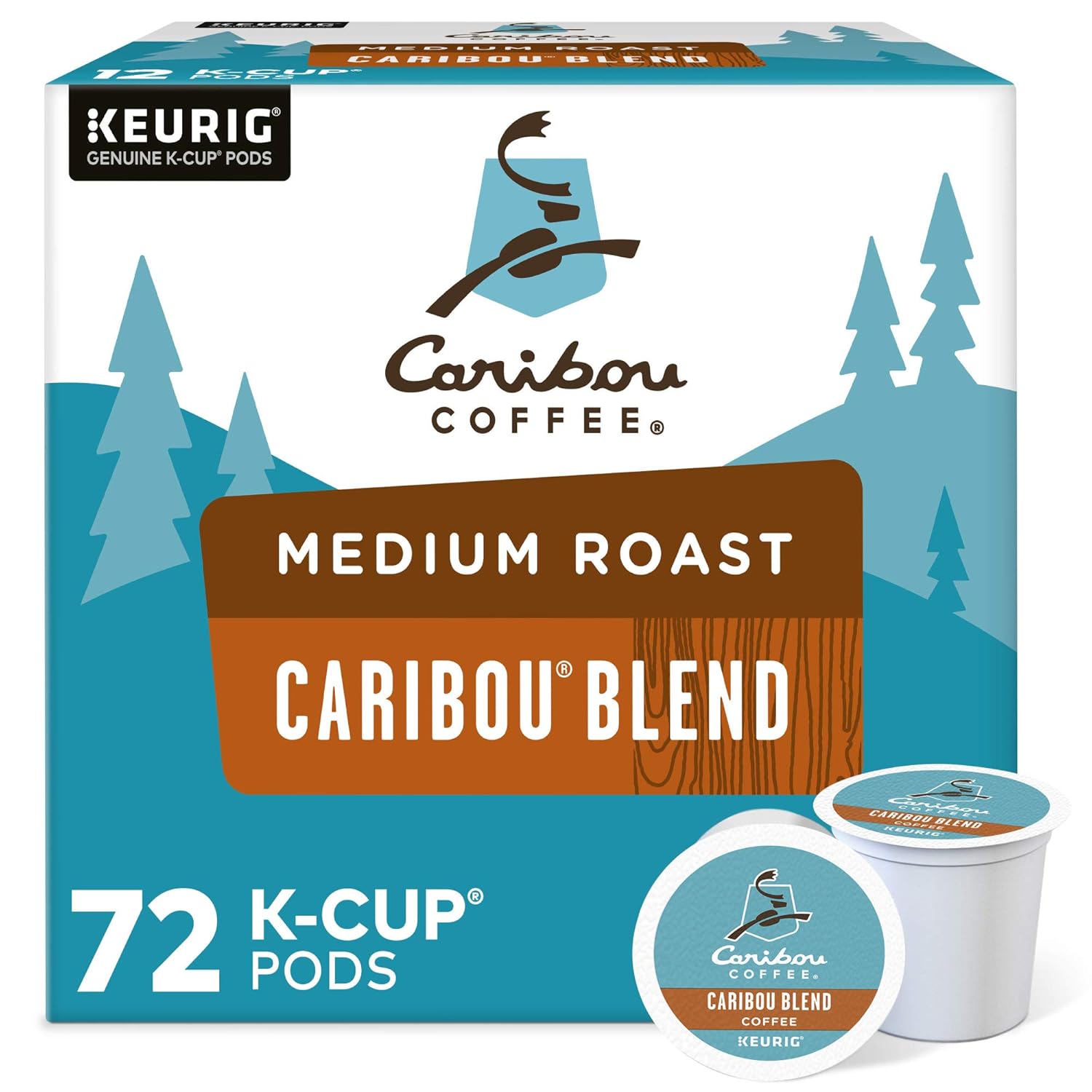 Caribou Coffee Caribou Blend Keurig Single-Serve K-Cup Pod, Medium Roast, 72 Count