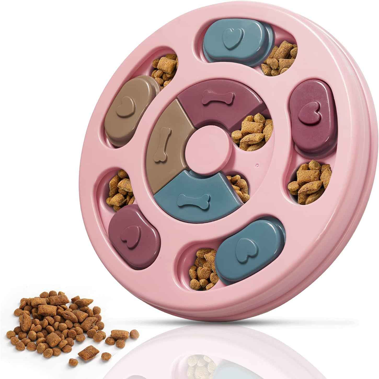 DR CATCH Dog Puzzle,Dogs Food Toys for IQ Training & Mental Enrichment,Dog Treat Puzzle(Blue)