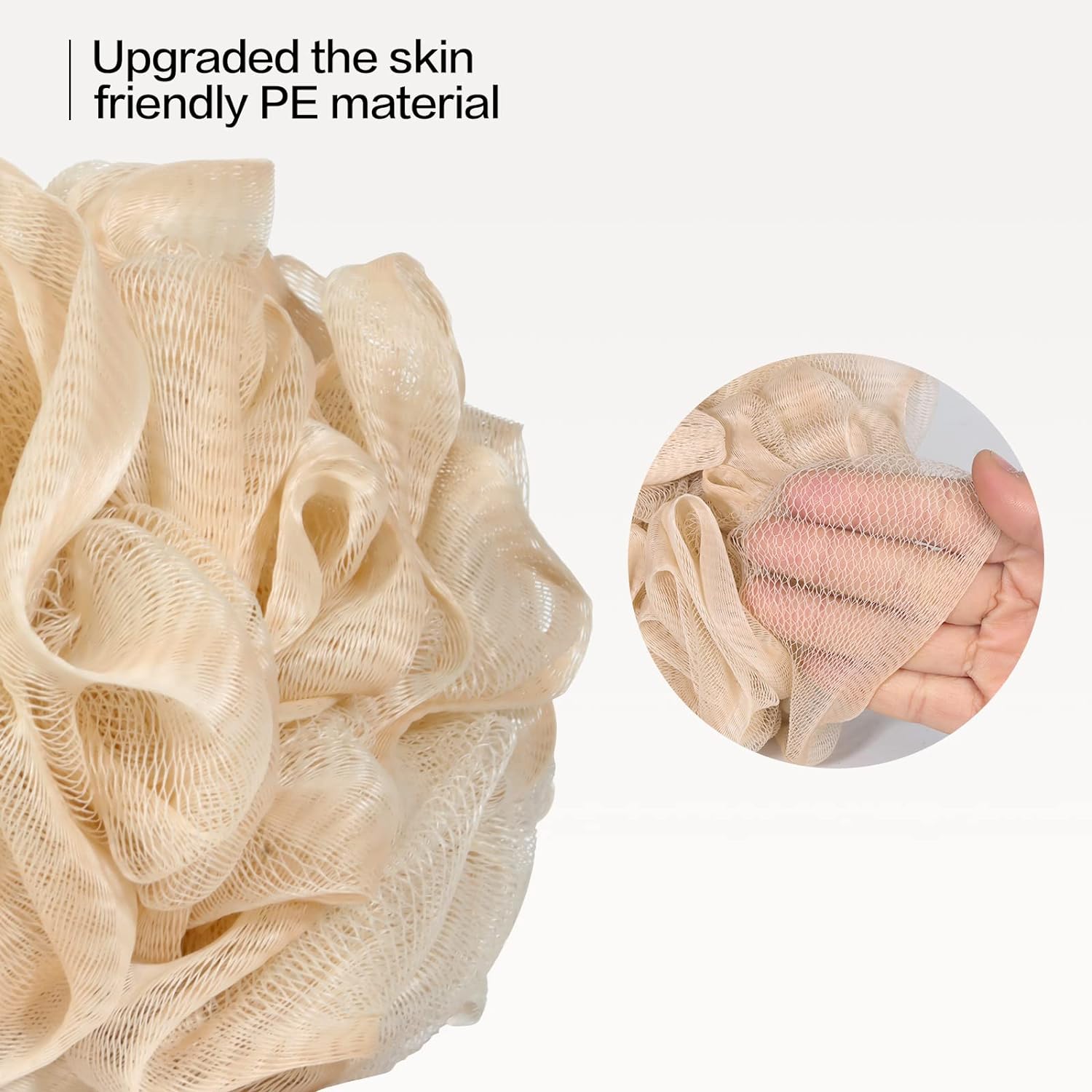 fishent loofah bath sponge 4 pack soft loofa exfoliating body scrubber mesh shower puff pouf ball luffa
