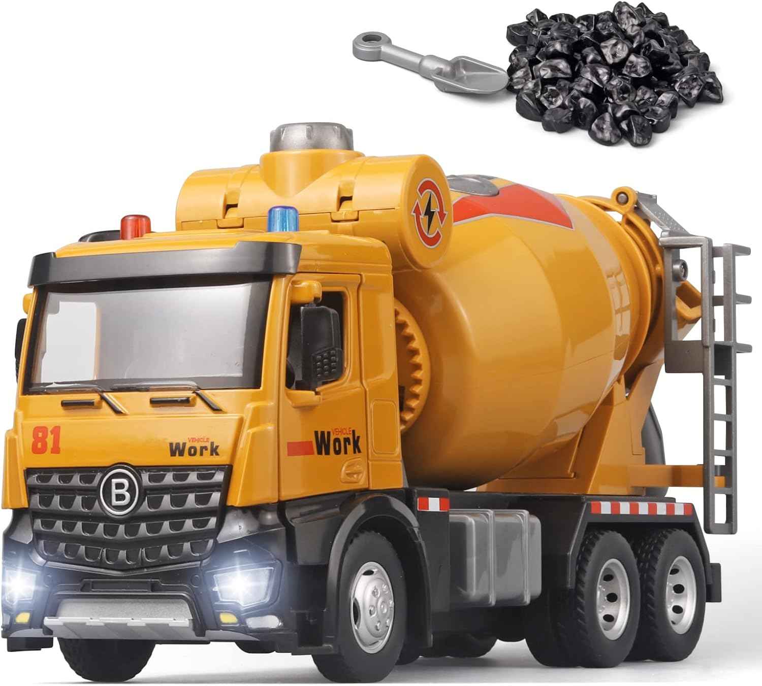 OANMYJJO Children Excavator Toy Metal DieCast Excavator Model，with Simulated Sound and lightdigger Toys，Excavator Toys for Boys 3-5 Year Old Gift