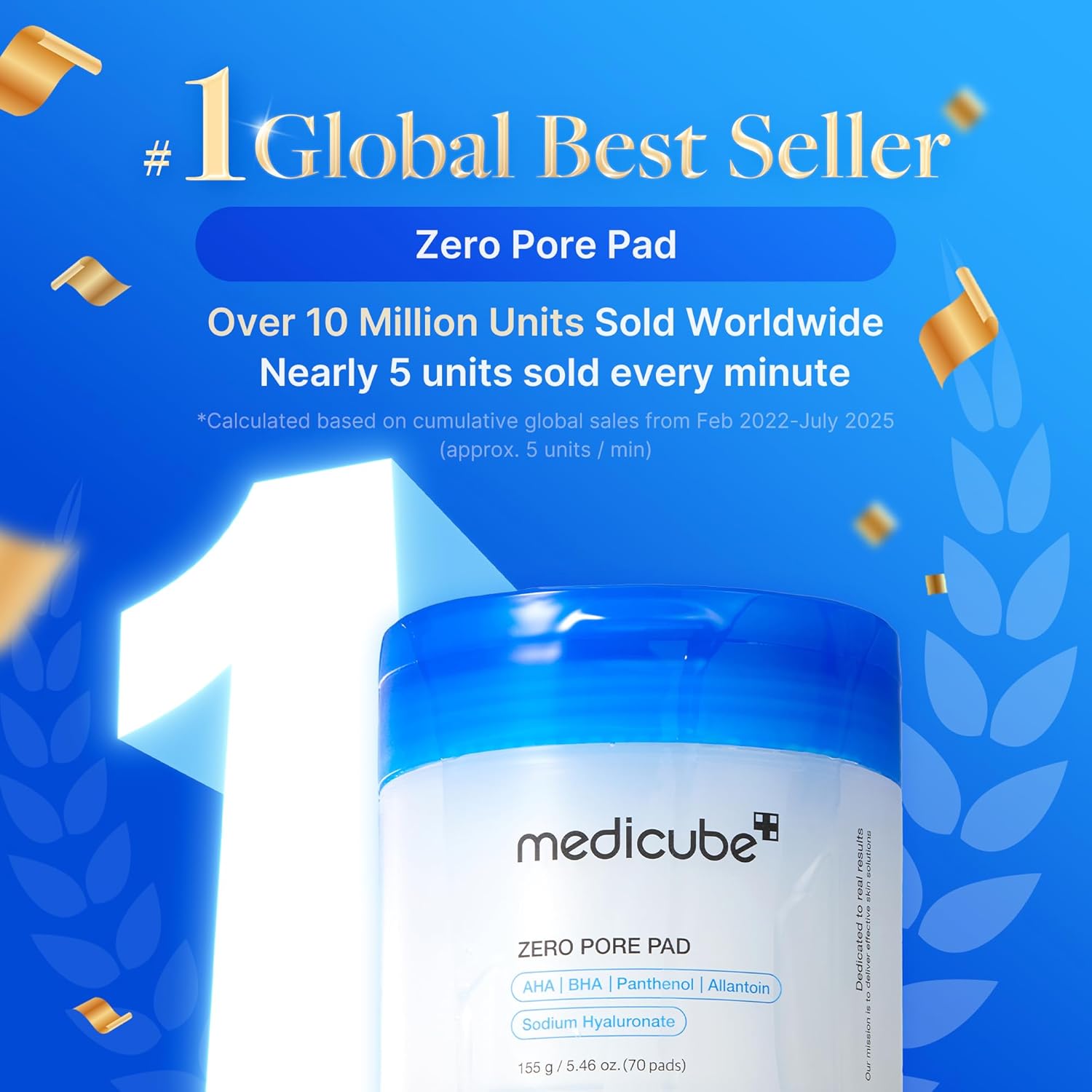 Medicube Zero Pore Pads 2.0, dual-textured facial toner pads for exfoliation and pore care with 4.5% AHA and 0.45% BHA, ideal for all skin types