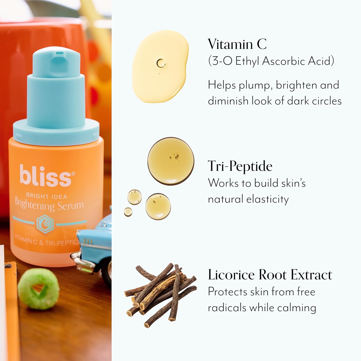 bliss vitamin c tri-peptide brightening barrier boost complex 15% radiant firm skin anti-aging face serum 1 fl oz