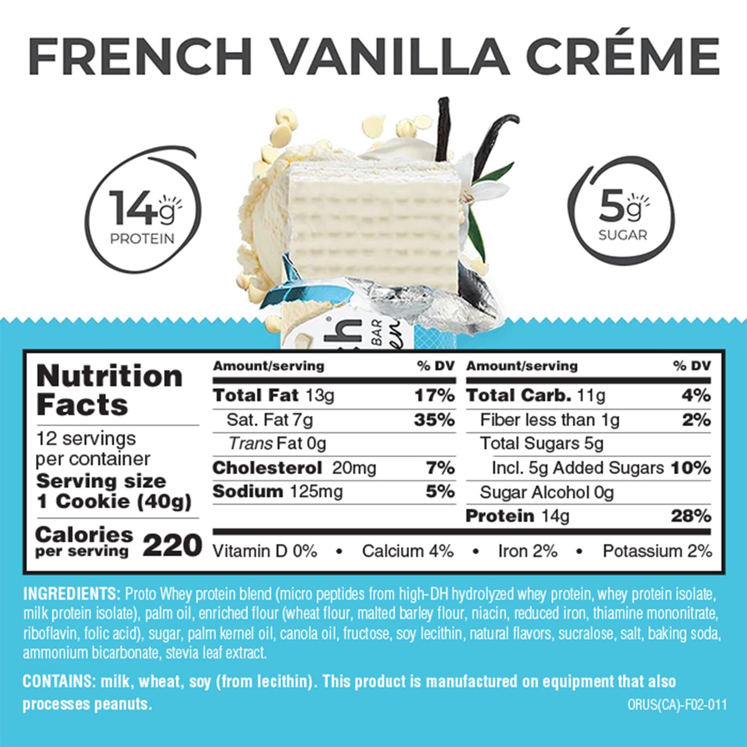 Power Crunch Protein Wafer Bars, High Protein Snacks with Delicious French Vanilla Creme Flavor, 1.4 Ounce, 12 Count