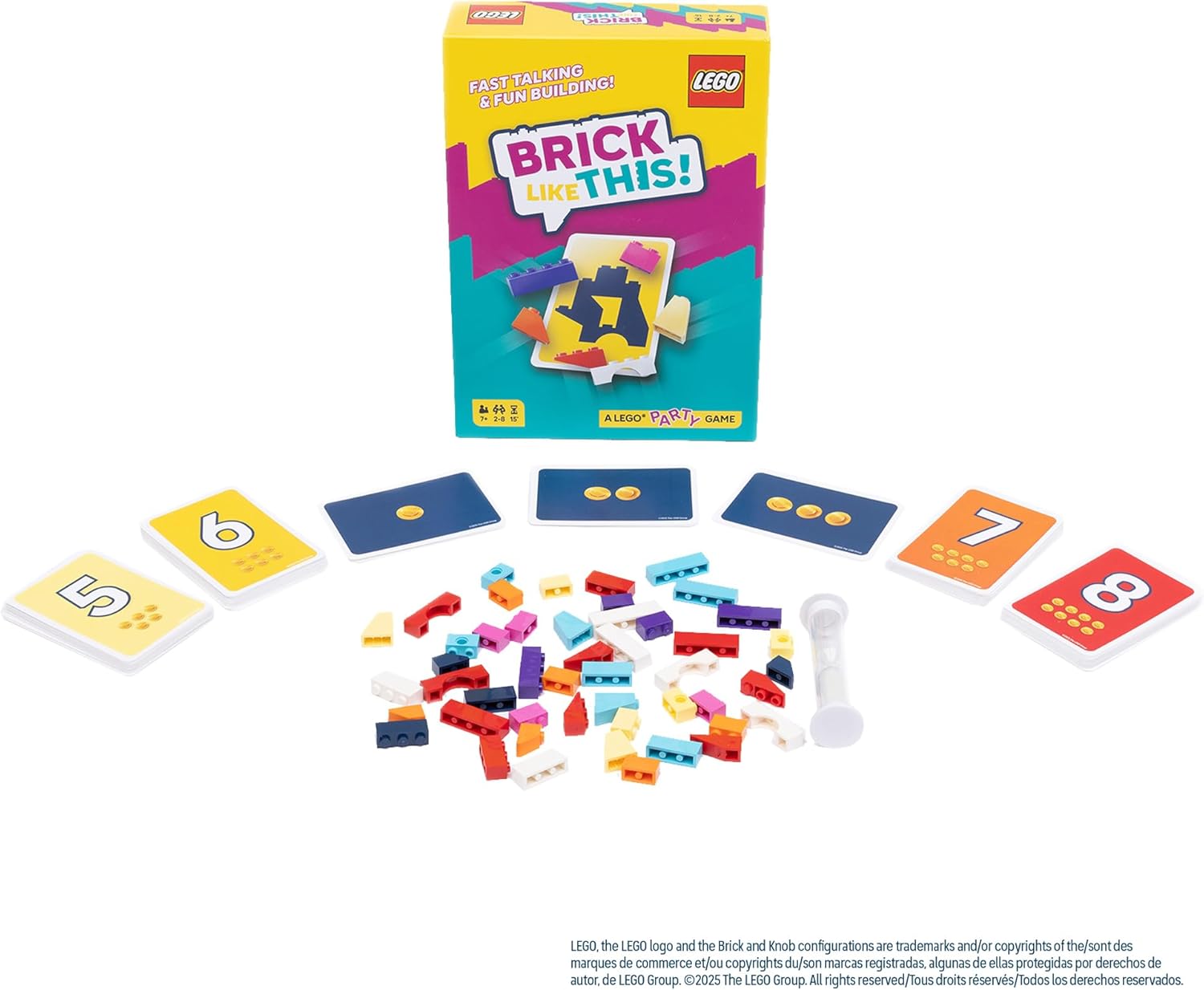 Asmodee Brick Like This! The Official Lego Party Game - A Fast, Fun Building Game for Families, Kids, Teens & Adults, Ages 7+, 2-8 Players, 15 Minute Playtime