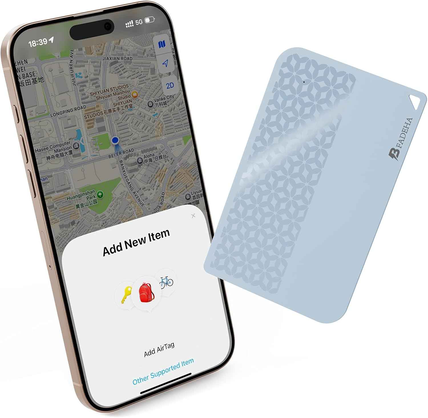 2026 [Apple MFi Certified] (iOS Only) Bluetooth Air Tracker Tag Smart Card for Apple Find My iPhone Wallet GPS Tracker, 5-10 Years Staying Power, Keys Finder and Item Locator for Keys, Bags, Passport