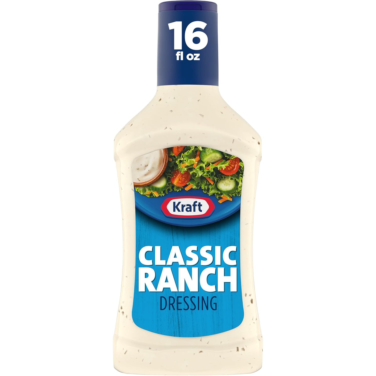 Kraft Classic Ranch Dressing 16 fl oz bottle with improved herb and ranch flavor