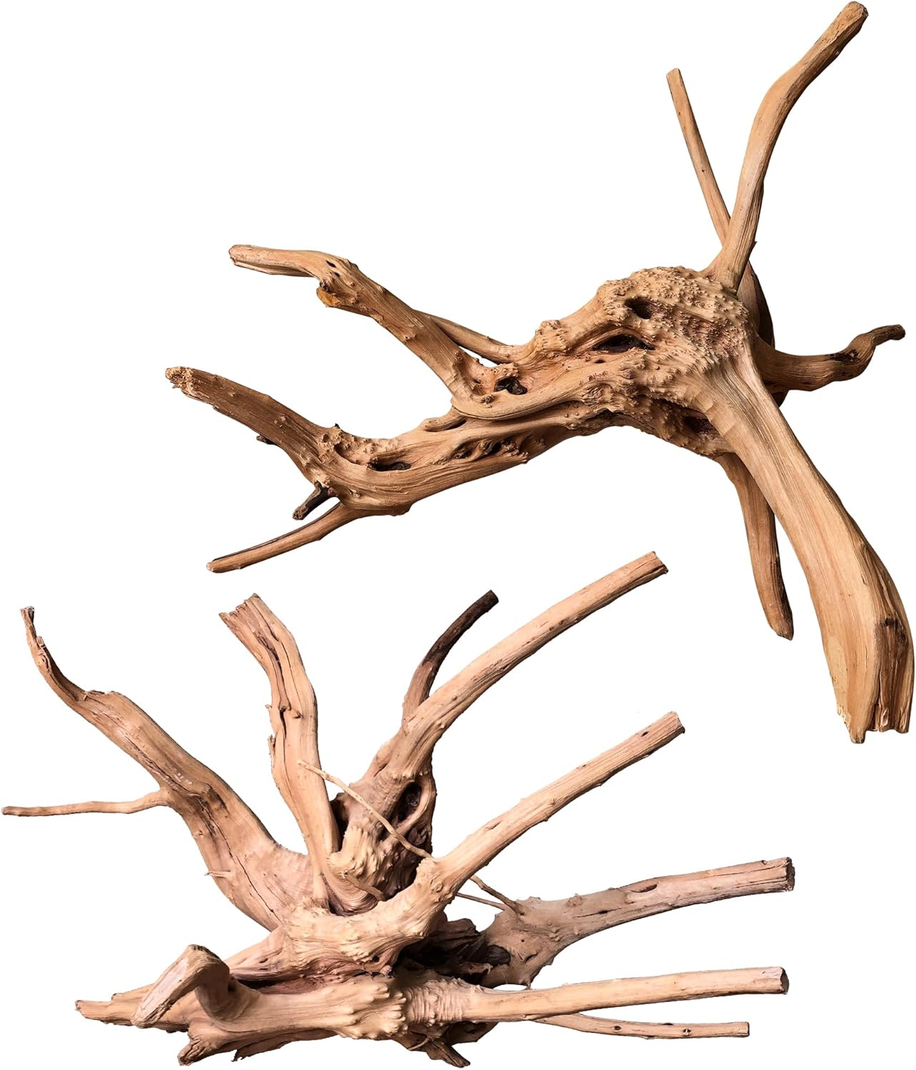 majoywoo Natural Coral Driftwood for Aquarium Decor, Assorted Driftwood Branch 6-10" 3 Pcs, Reptile Decorations