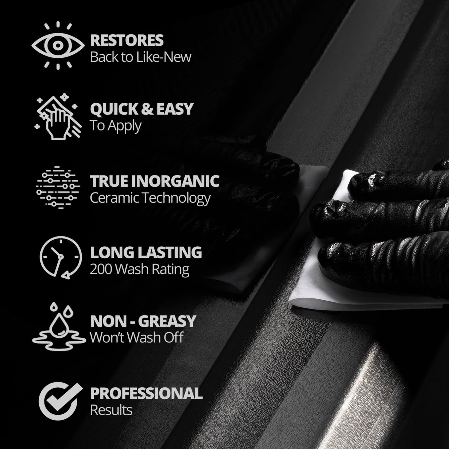 Cerakote Ceramic Trim Coat Kit - Quick Plastic Trim Restorer for Long-Lasting Ceramic Coating Protection