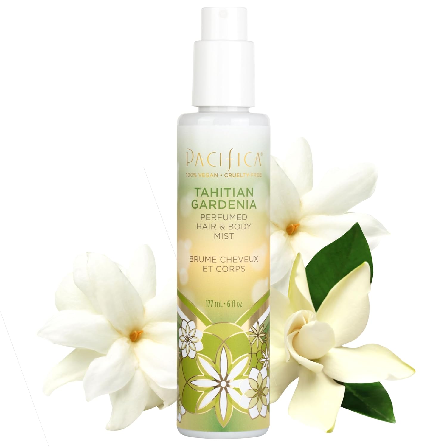 pacificas island vanilla 6oz hair and body mist, paraben-free, no alcohol, vegan and cruelty-free for women