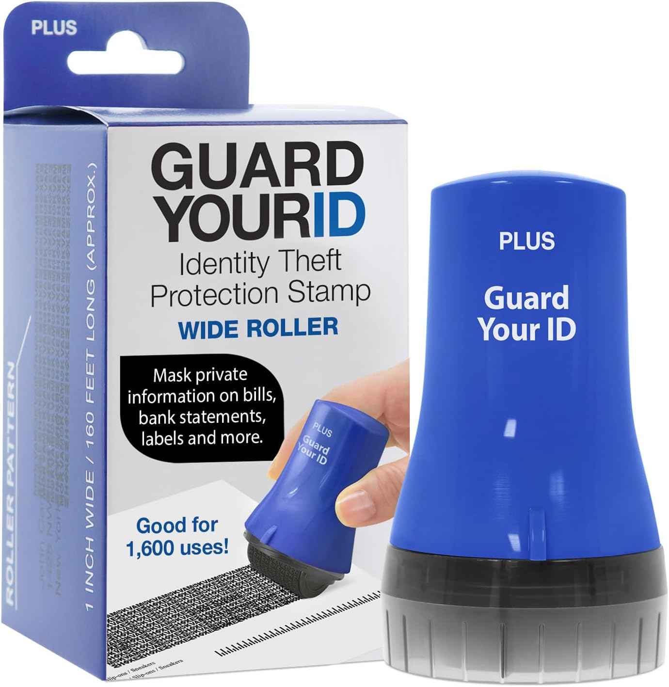 Guard Your ID Advanced 2.0 Roller 3-Pack for Identity Theft Protection, Confidential Security Stamp Mixed Color Kit (Turquoise, Green, White)