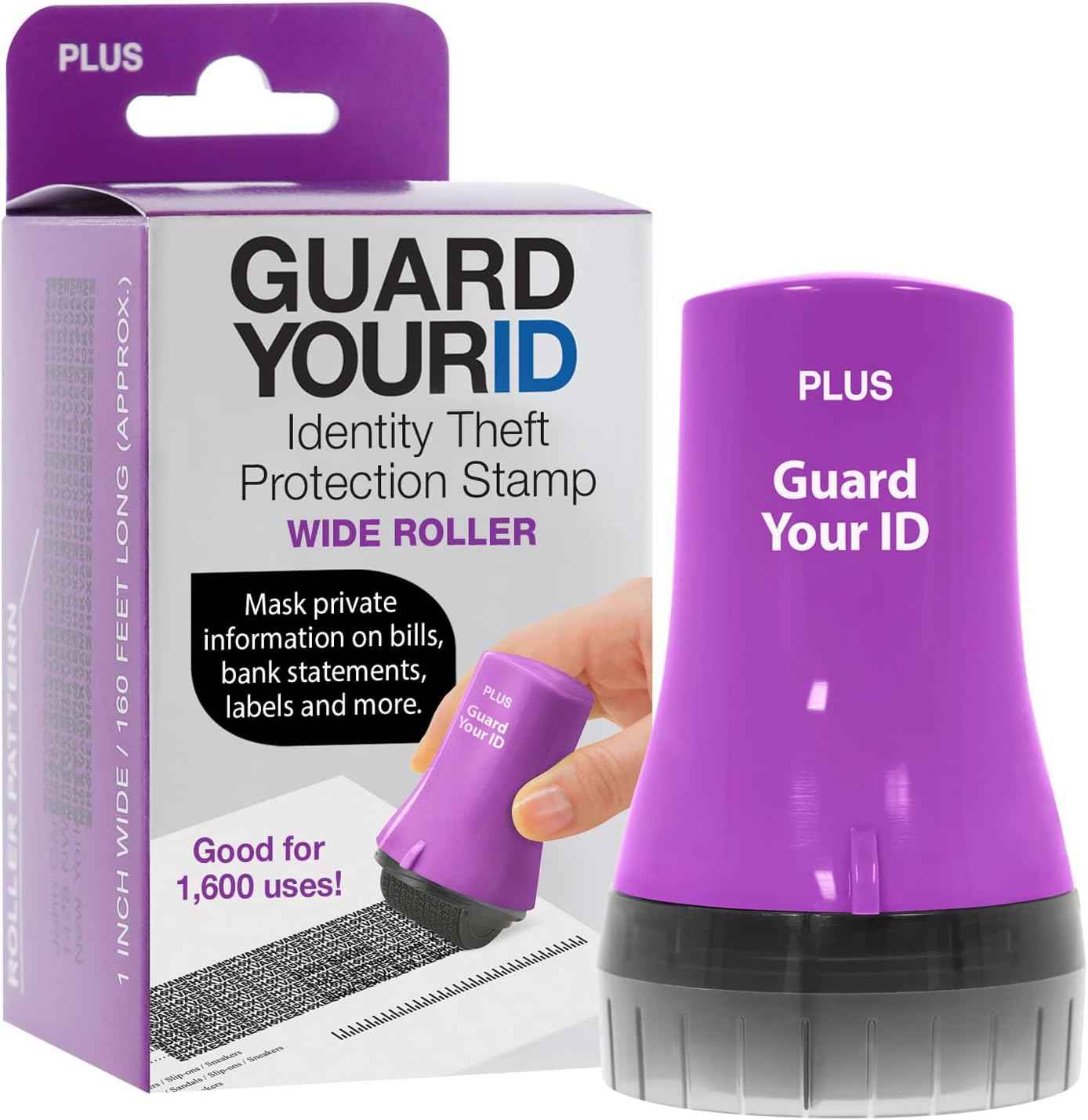 Guard Your ID Advanced 2.0 Roller 3-Pack for Identity Theft Protection, Confidential Security Stamp Mixed Color Kit (Turquoise, Green, White)