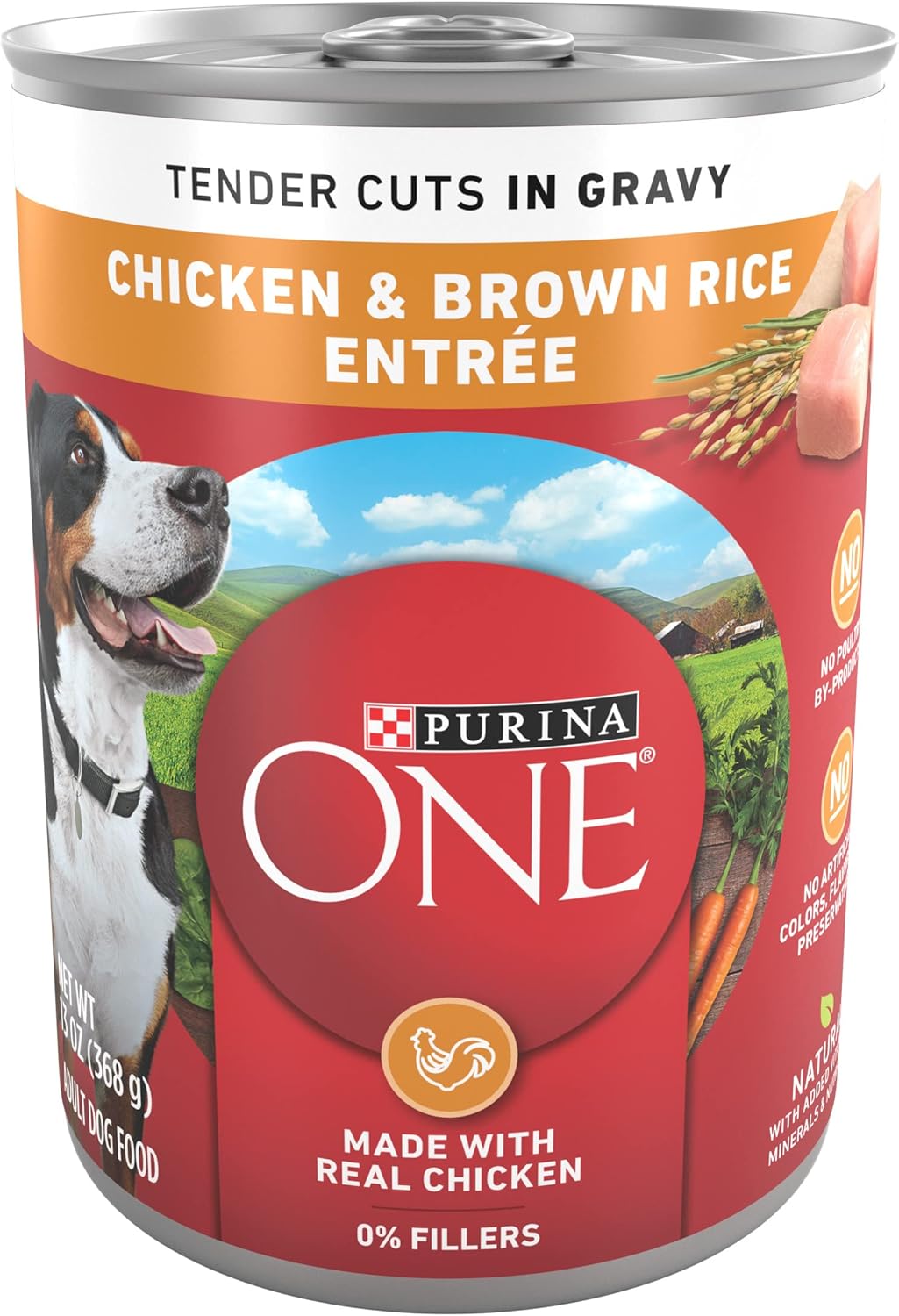 purina one natural high protein dog food tender cuts in gravy chicken and brown rice entrée pack of 12