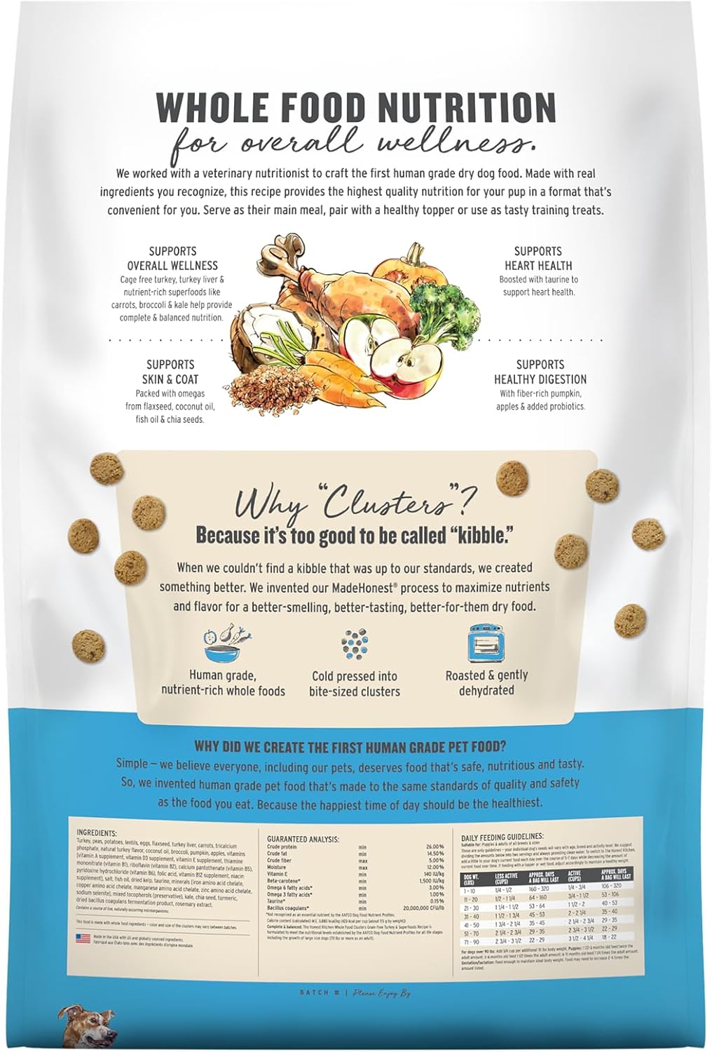 honest kitchen whole food clusters grain free turkey dry dog food 20 lb bag