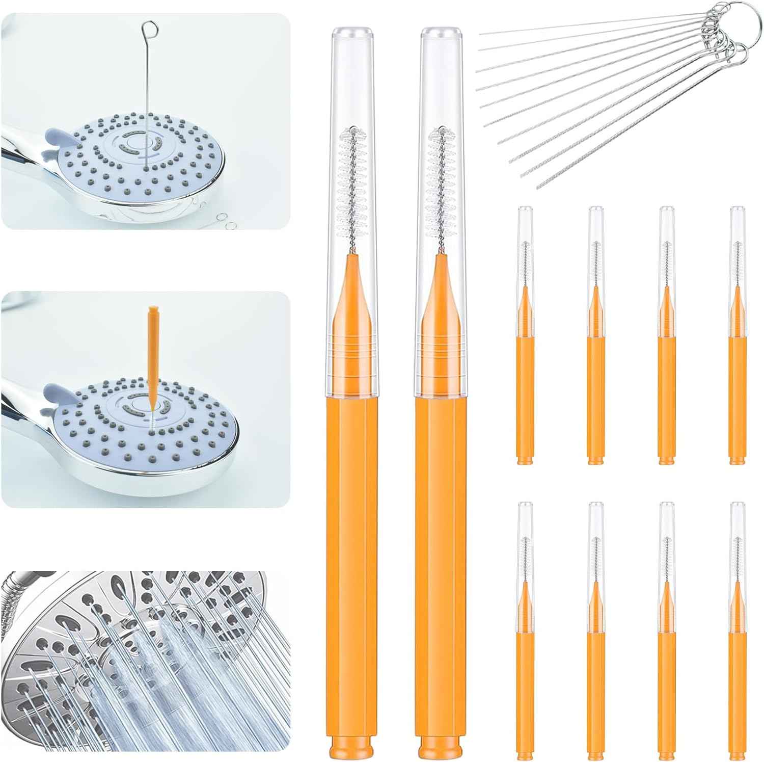 Shower Head Cleaning Brush Tool, Small Crevice Cleaning Brush Anti Clogging for Bathroom Pipe & Car Washers