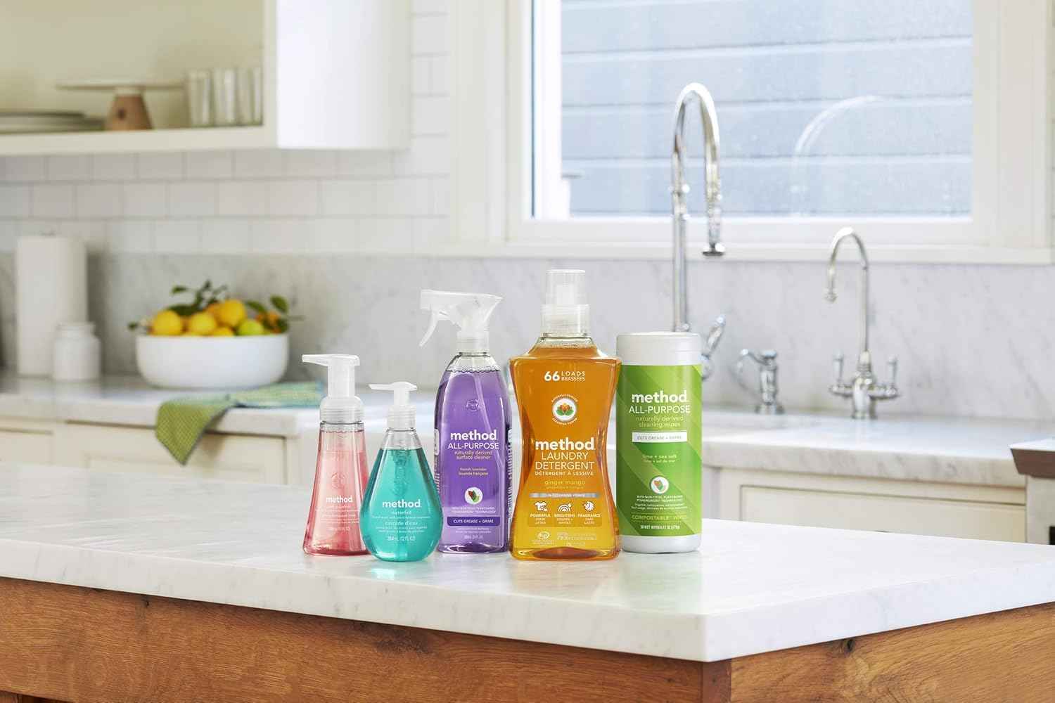 Method All-Purpose Cleaner Spray, French Lavender, Perfect for Most Counters, Tiles and More, 28 Fl Oz, (Pack of 4)