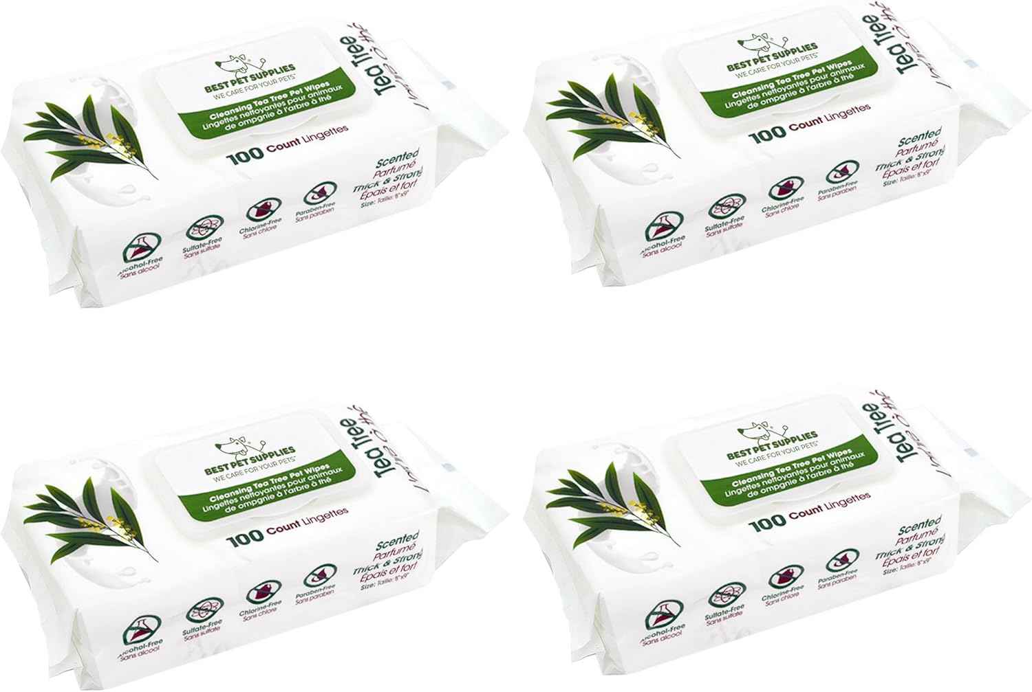 Best Pet Supplies Pet Wipes for Dogs - Dog Wipes Cleaning Deodorizing, for Coats, Ears, Paws - Hydrating, Aloe Vera