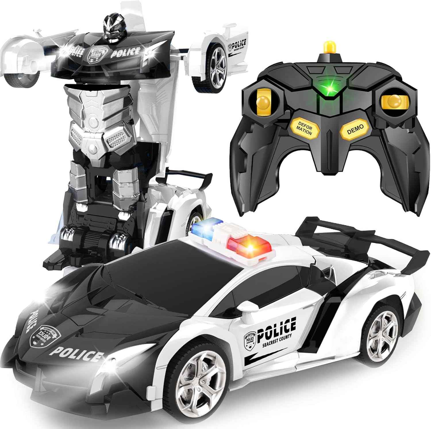 Transform Remote Control Car Toy for Kids 4 5 6 7 8, Remote Control Car for Boys 4-7, Transform Cars for Boys 4-6, Toy Car 5 Year Old Boy, Toys for 3 4 5 6 7 8 9 10 11 12 Years Old Boy