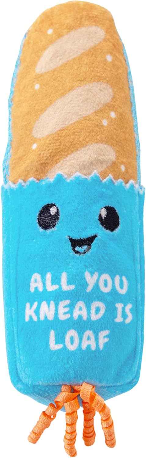 Catstages Crunchy Pickle Kicker Cat Toy – Plush Crinkle Toy with Catnip and Dental Mesh, 6.5"