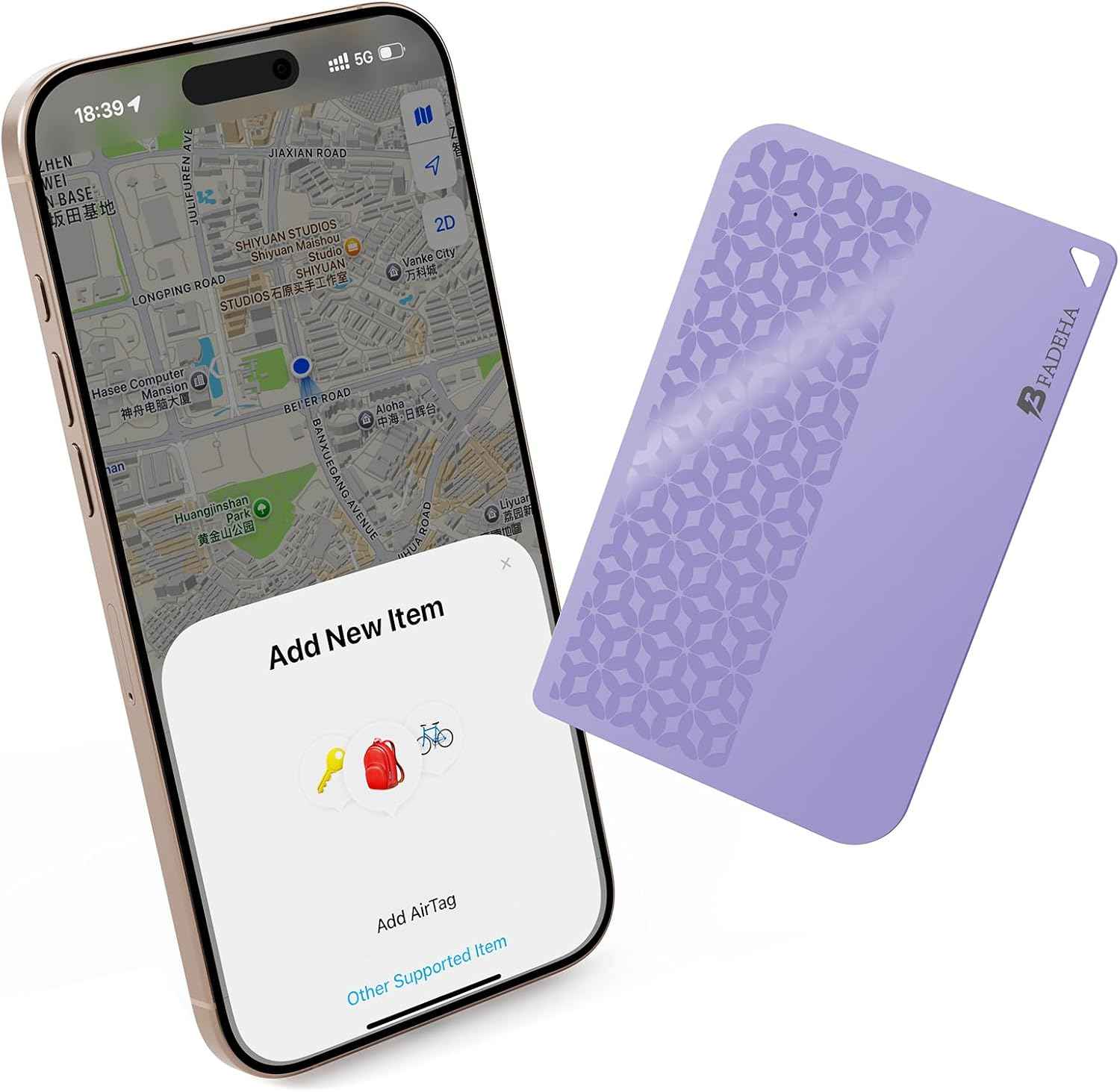 2026 [Apple MFi Certified] (iOS Only) Bluetooth Air Tracker Tag Smart Card for Apple Find My iPhone Wallet GPS Tracker, 5-10 Years Staying Power, Keys Finder and Item Locator for Keys, Bags, Passport