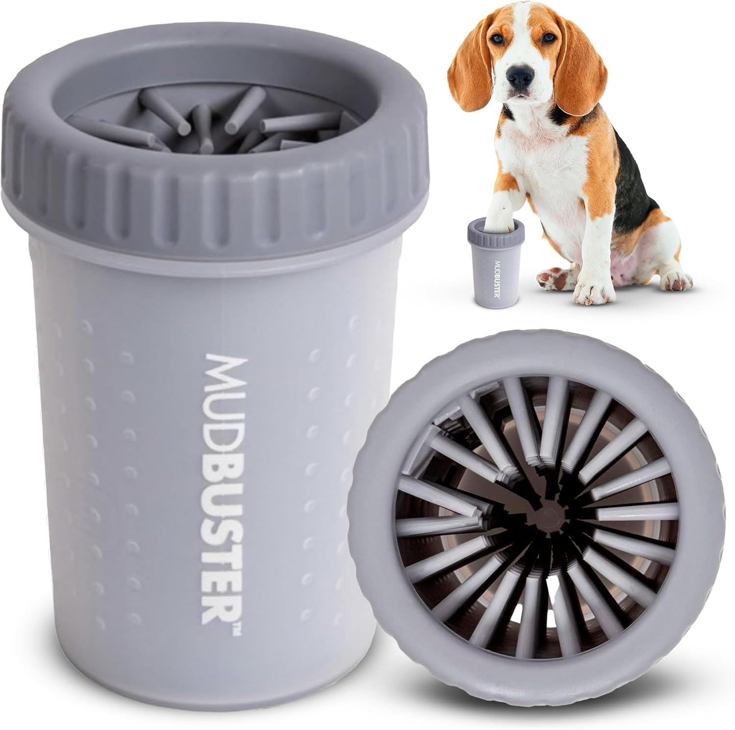 Dexas MudBuster Portable Dog Paw Washer in Large, Matte Black, Special Edition for Easy Cleaning