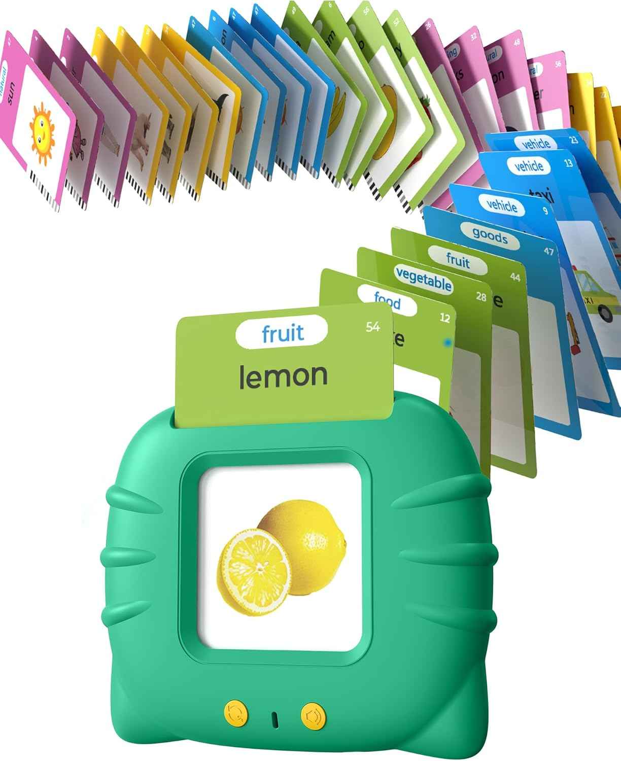 Talking Flash Cards for Toddlers 1 2 3 4 Year Olds, Montessori Language Learning with 224 Words, Pocket Speech Therapy Tools, and Speech Development Educational Playthings for Children