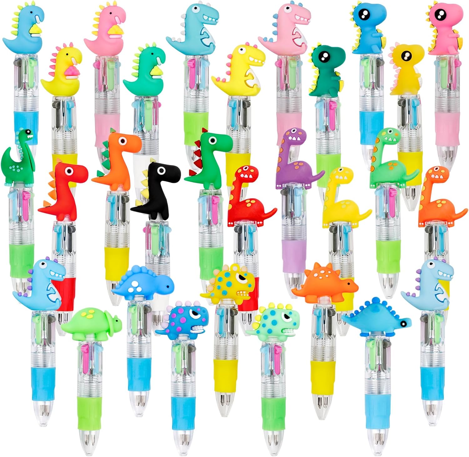 cZWZ 20Pcs Mini Multicolor Pens 4-in-1 Cute Ballpoint Pens for Kids Birthday Party Favors Gifts Teacher Supplies