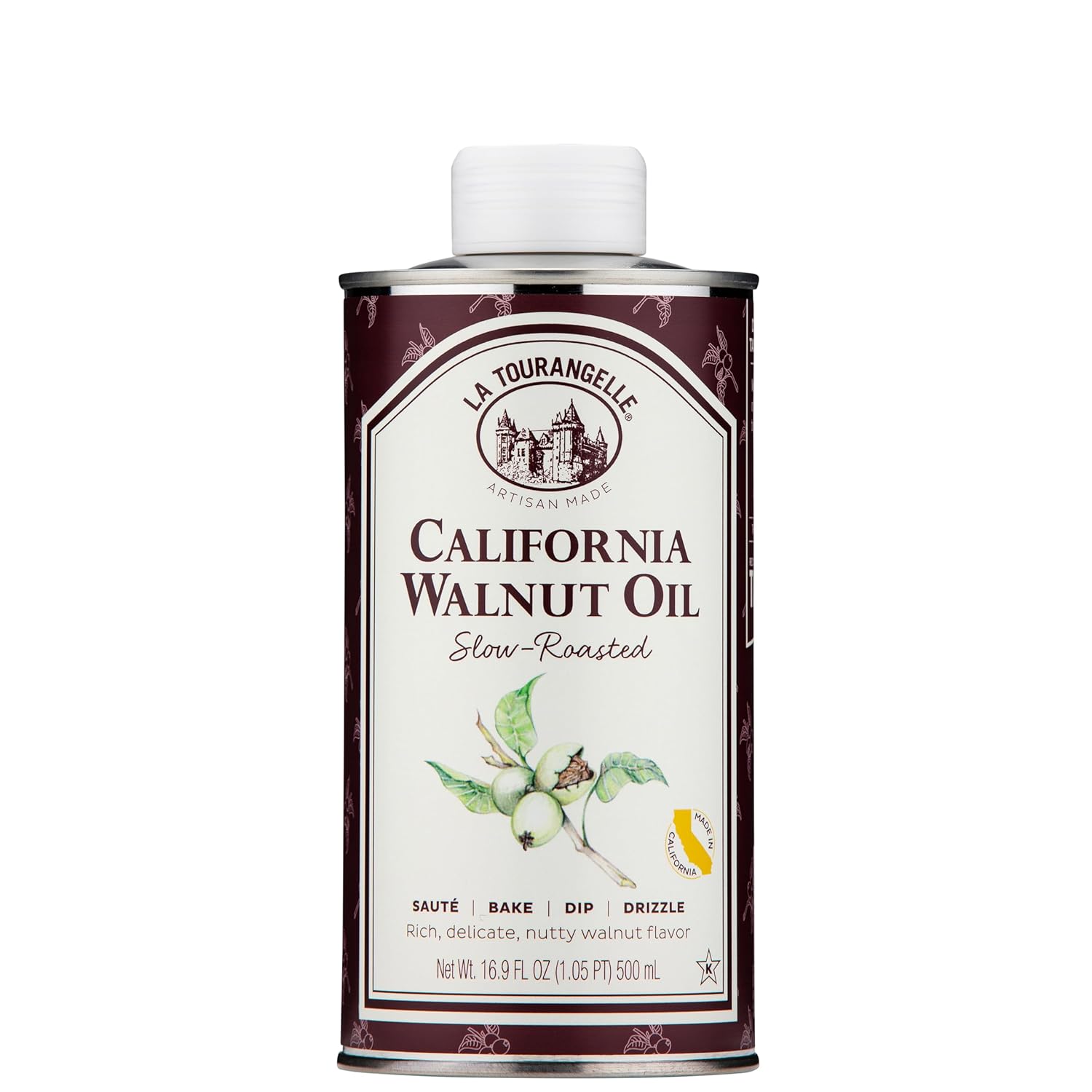 la tourangelle roasted walnut oil 16.9 fl oz plant-based omega-3 cooking baking beauty