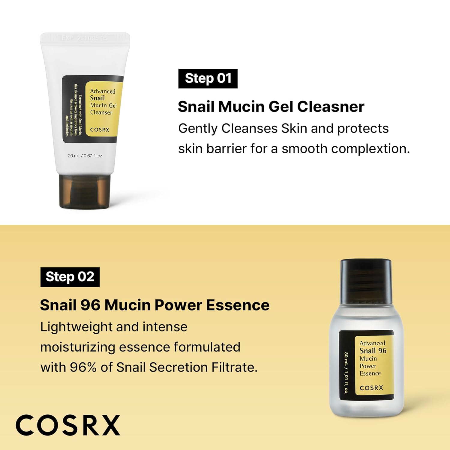cosrx all about snail mucin korean skincare travel essentials set mini gift moisturizing kit
