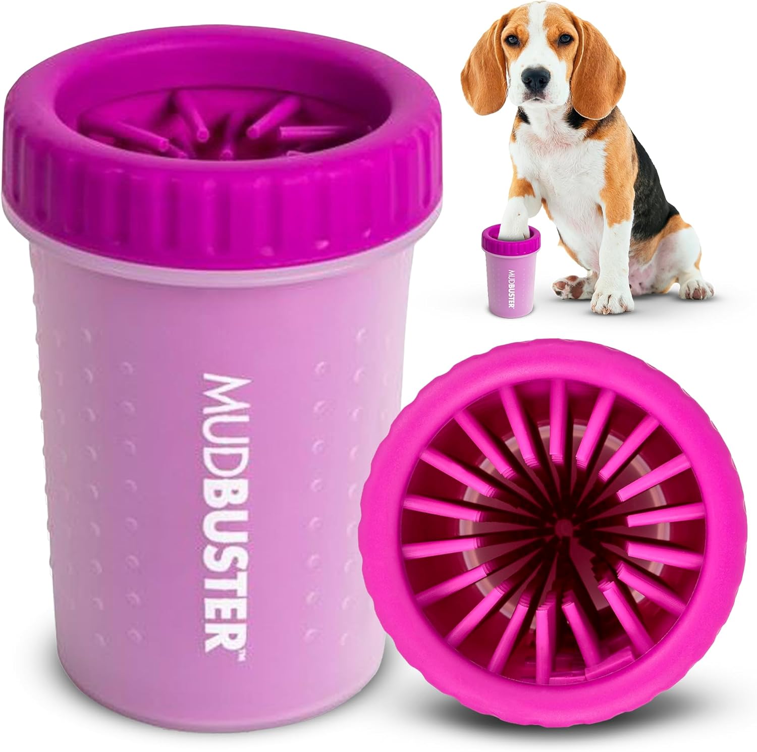 Dexas MudBuster Portable Dog Paw Washer in Large, Matte Black, Special Edition for Easy Cleaning