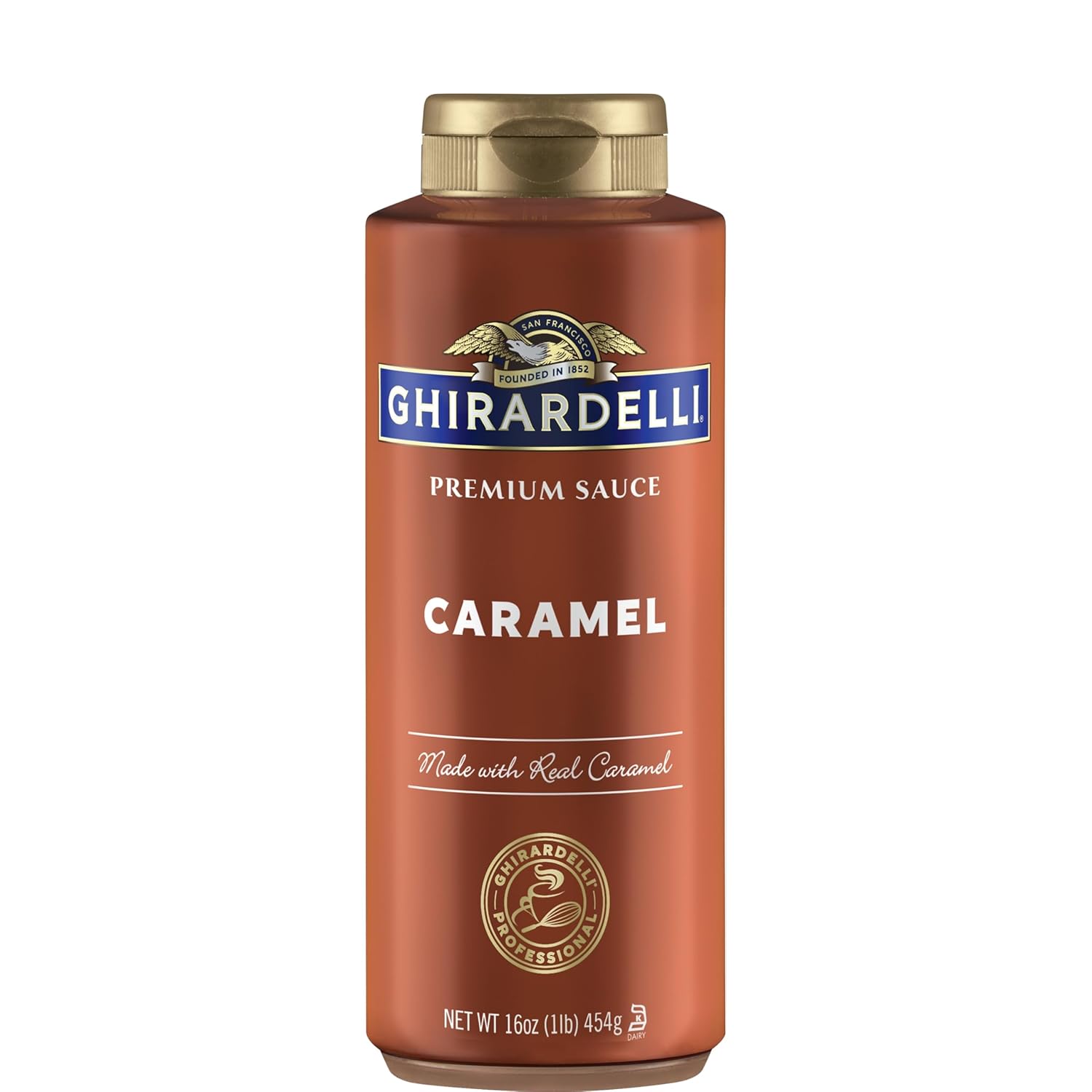 Ghirardelli caramel sauce squeeze bottle, 16 oz, pack of 1, perfect for desserts and beverages