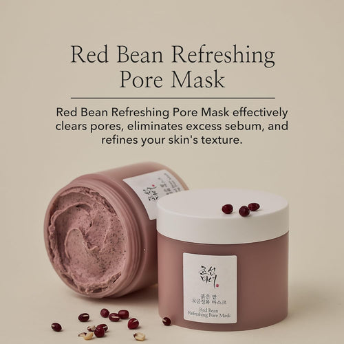 Beauty of Joseon red bean pore refreshing mask mud cream hydrating wash off pack 140ml for men and women skin care