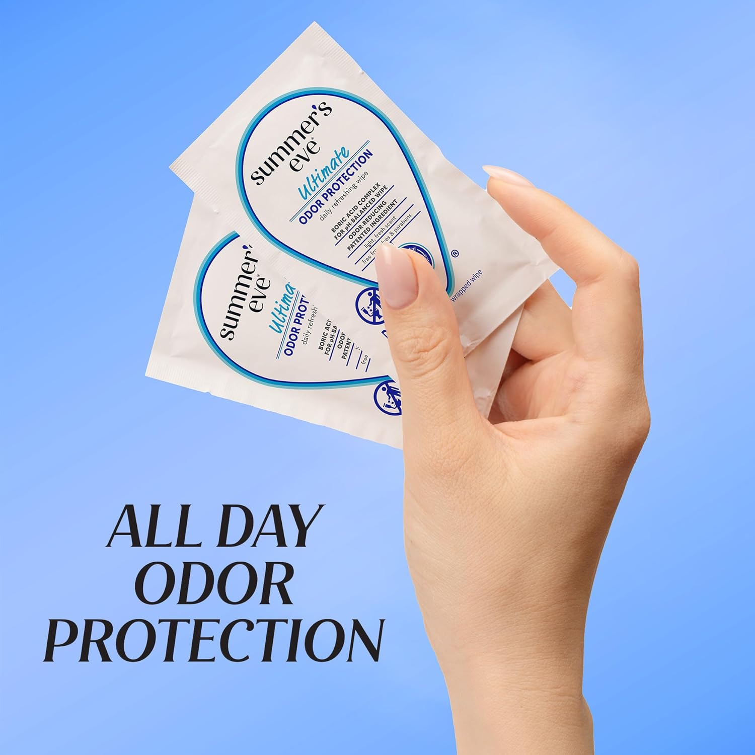 Summer's Eve 12-count Ultimate Odor Protection Daily Feminine Wipes with pH-balanced boric acid formula