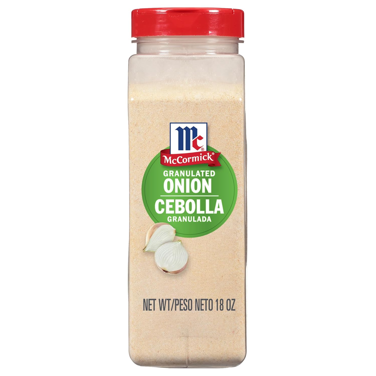 McCormick Granulated Onion - 18 oz - Savory Pure Onion Flavor for Cooking - Convenient Onion Substitute