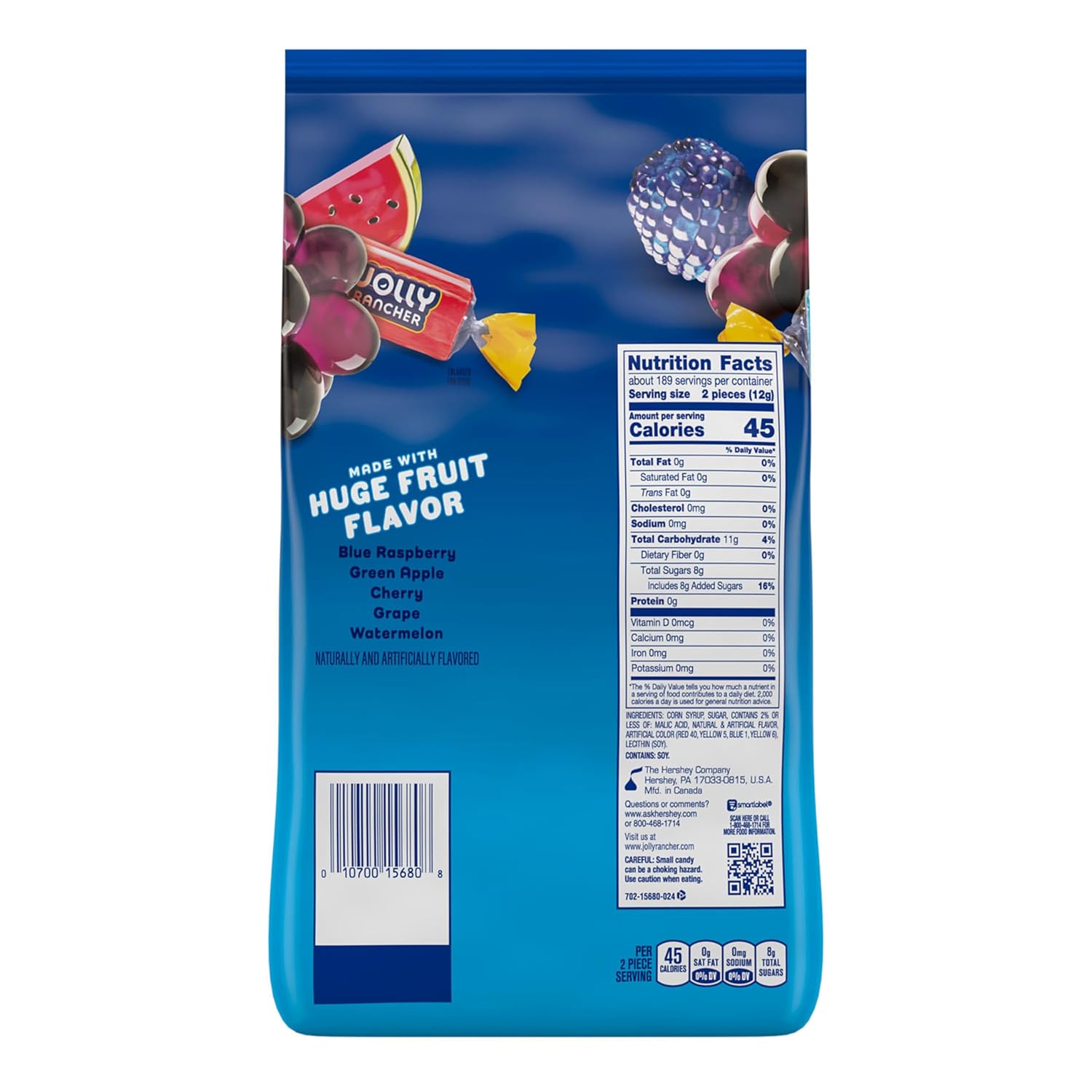 jolly rancher assorted fruit flavored hard candy bulk bag 5lb for parties and gifts