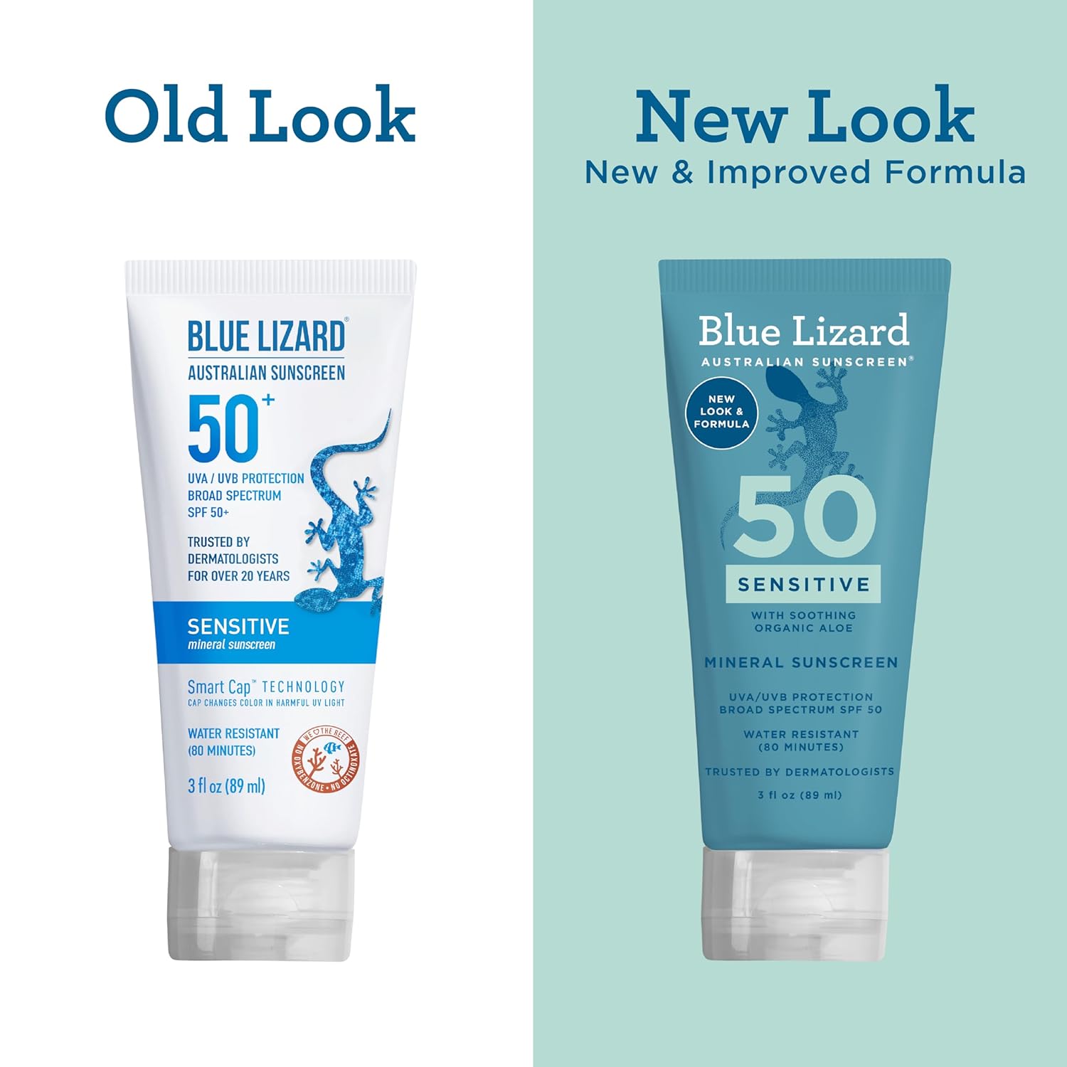 Blue Lizard Sensitive SPF 50+ Mineral Sunscreen, Water Resistant, 3 oz, Fragrance Free for Sensitive Skin