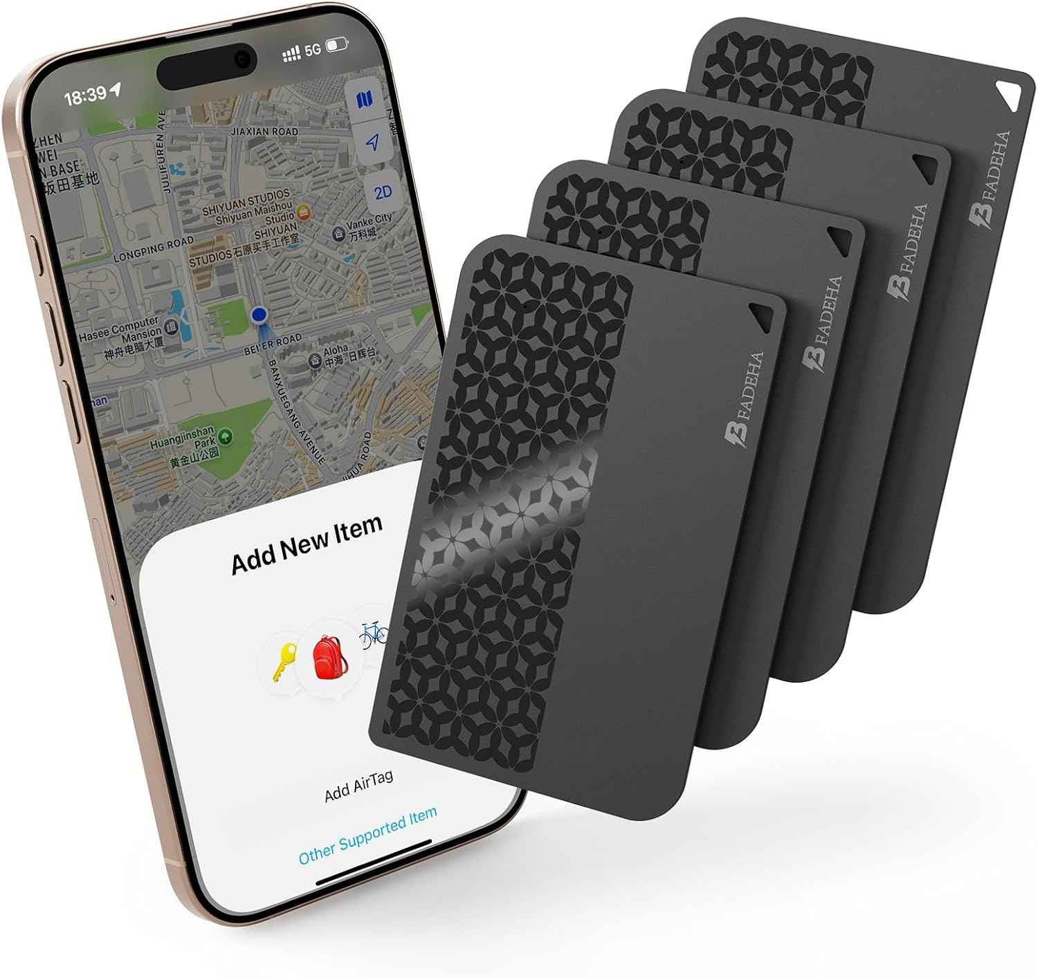 2026 [Apple MFi Certified] (iOS Only) Bluetooth Air Tracker Tag Smart Card for Apple Find My iPhone Wallet GPS Tracker, 5-10 Years Staying Power, Keys Finder and Item Locator for Keys, Bags, Passport