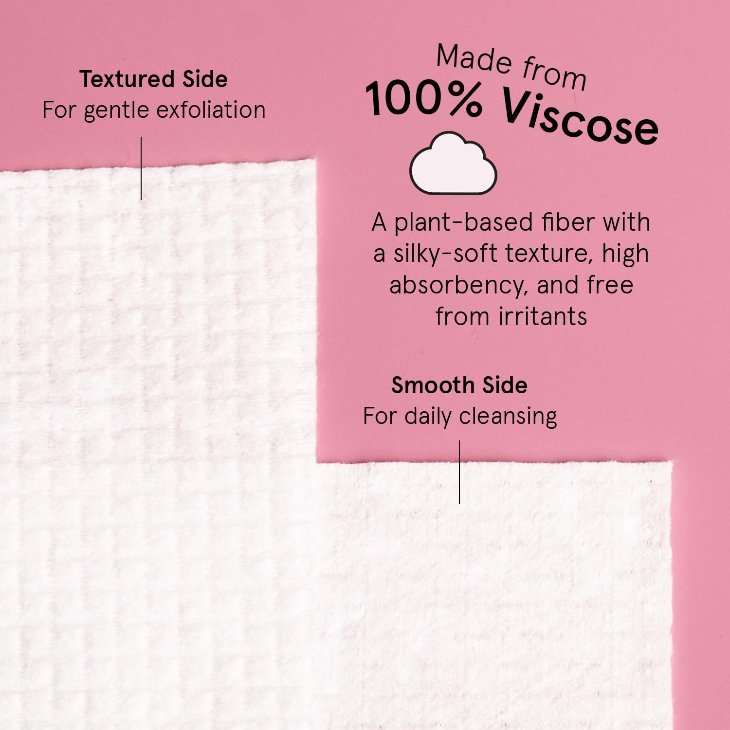 grace & stella XL disposable face towels - ultra-soft & absorbent vegan travel essentials for cleansing & makeup removal
