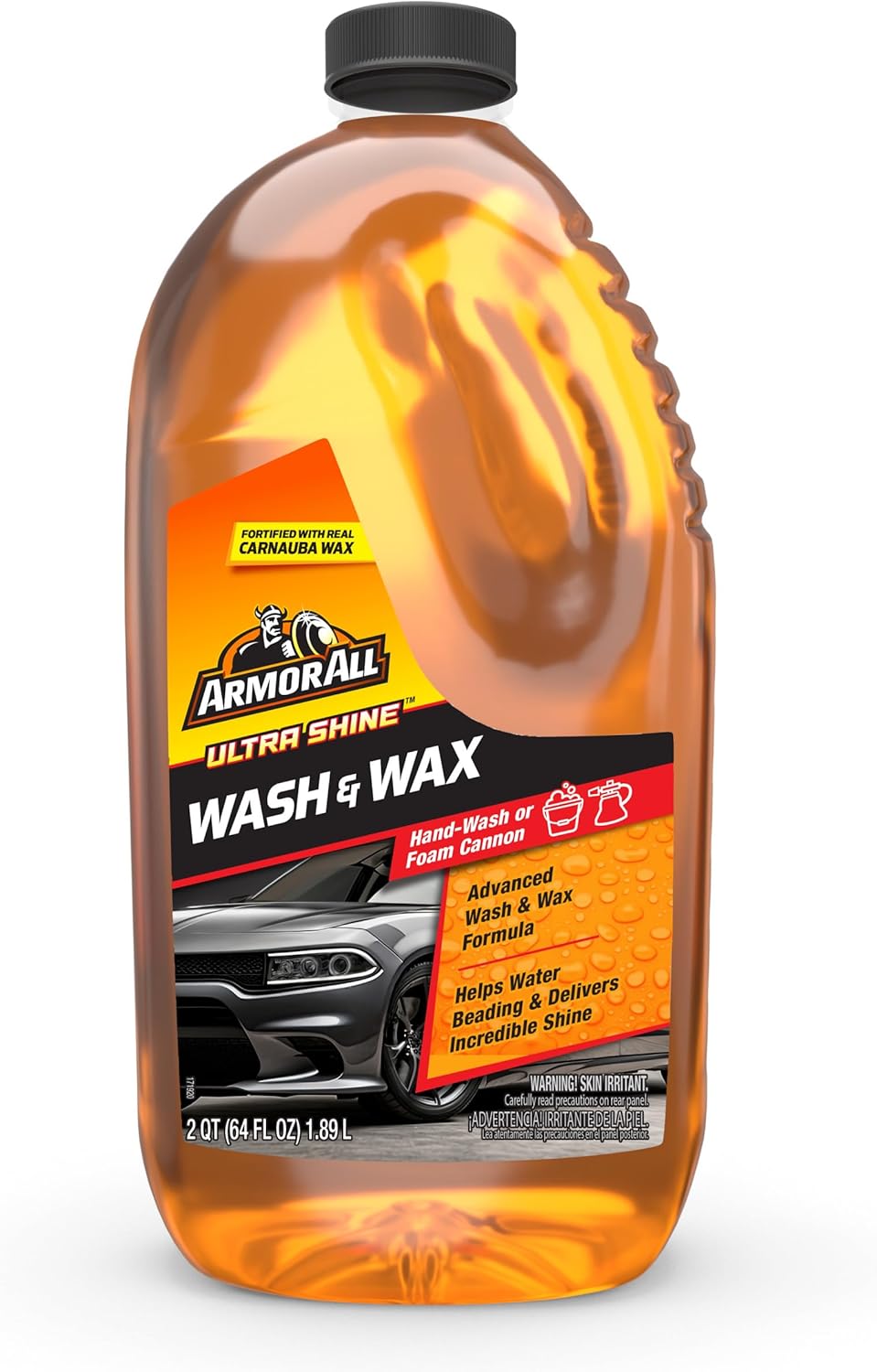 armor all ultra shine 64 fl oz car wash and wax for cars, trucks, and motorcycles