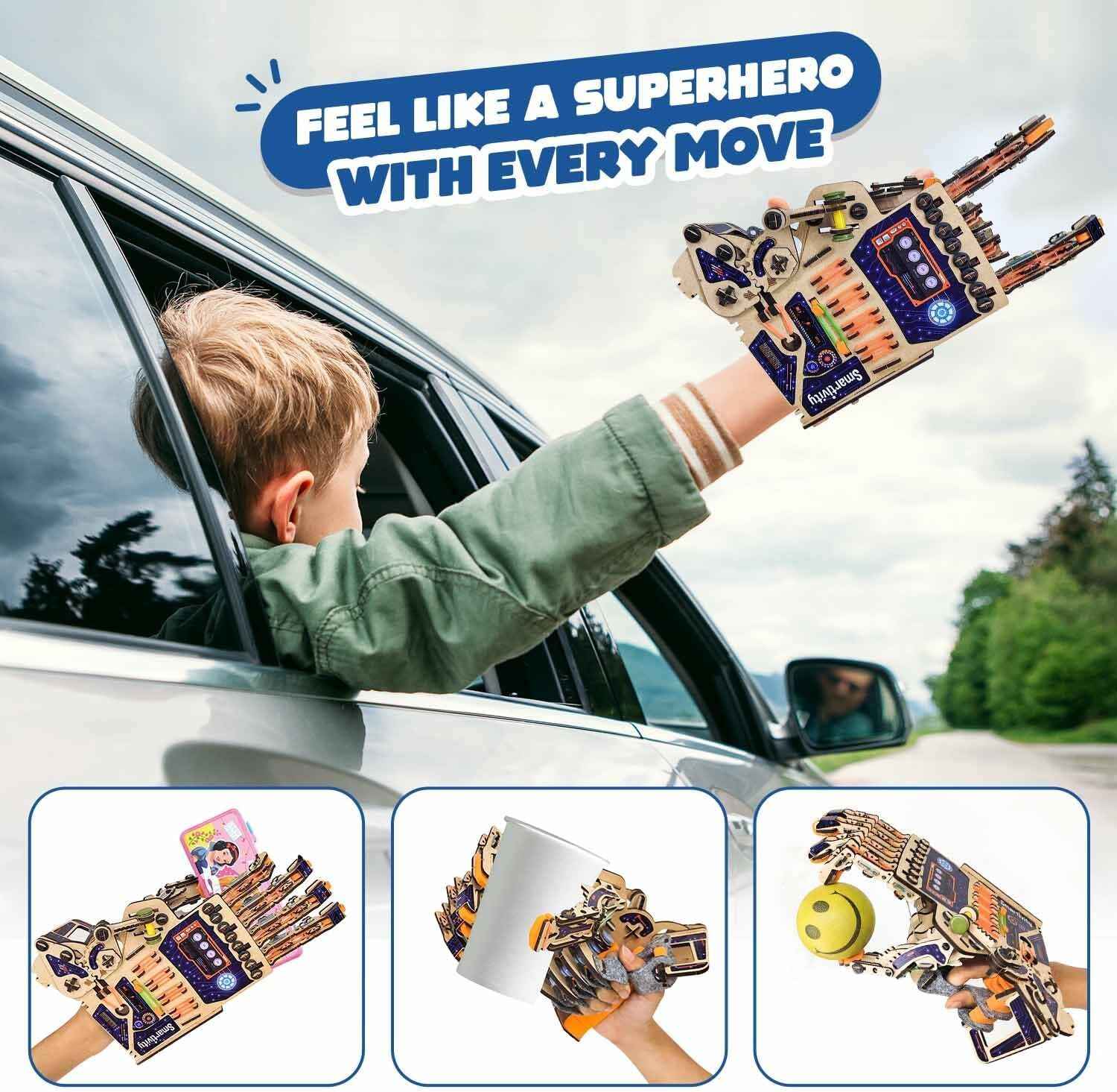Smartivity DIY Robotic Mechanical Hand STEM Toy for Kids 8-14 Years Old | Parents Choice Award Winner I Birthday Gift for Kids | Engineering Kit for 8, 9, 10, 11, 12, 13, 14 Years Old Boys & Girls