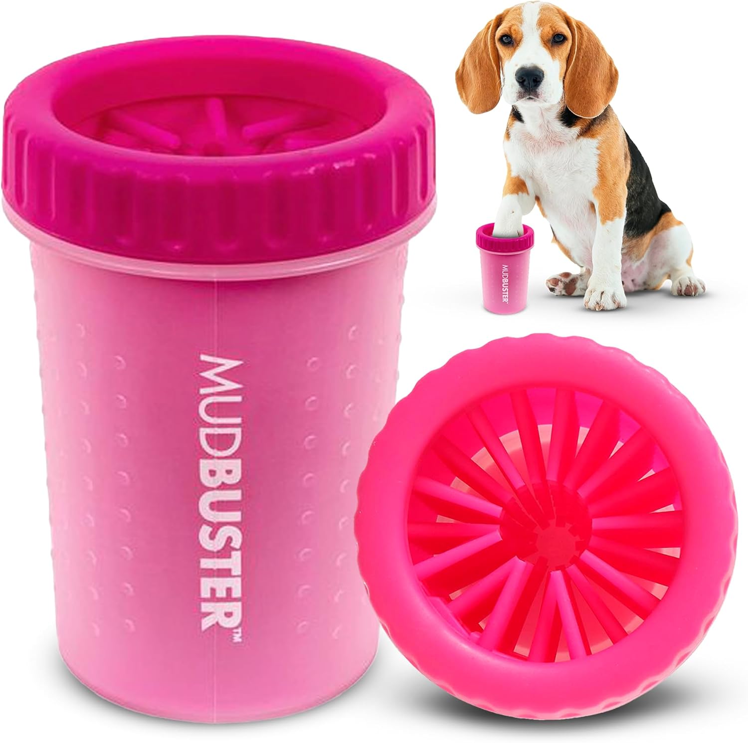 Dexas MudBuster Portable Dog Paw Washer in Large, Matte Black, Special Edition for Easy Cleaning