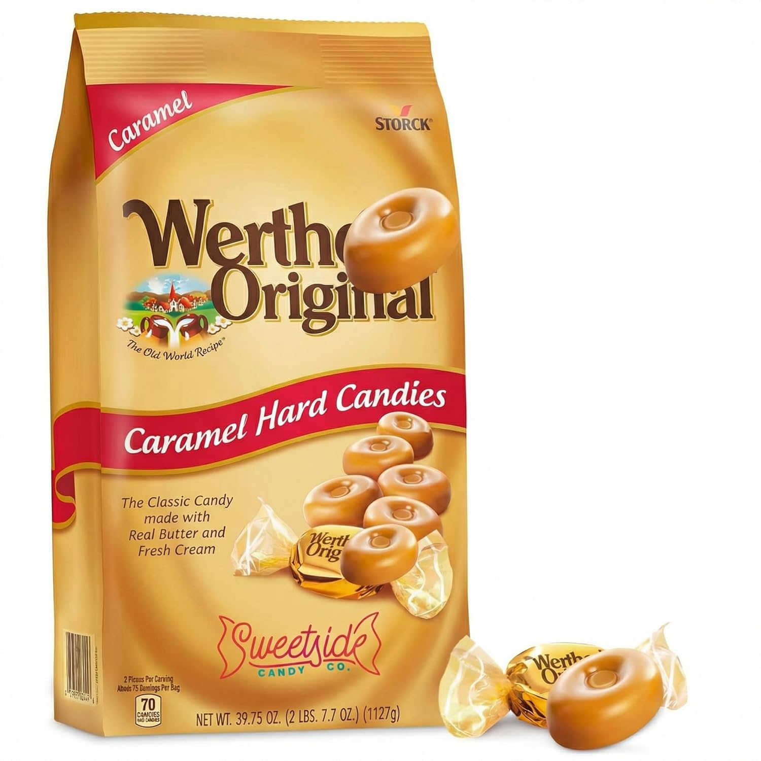 Original Caramel Hard Candy, 2.4LB bulk pack, caramel lovers, snacks, parties, gifting, stocking up