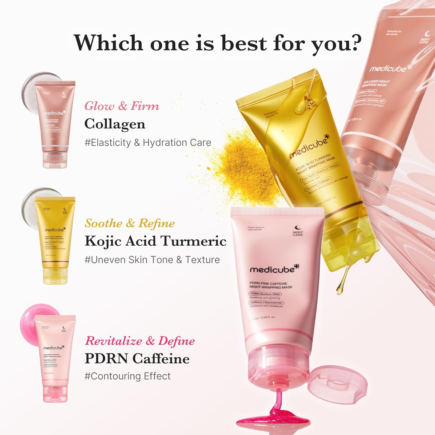 medicube Collagen Overnight Wrapping Peel Off Facial Mask Pack for Hydration and Elasticity Care