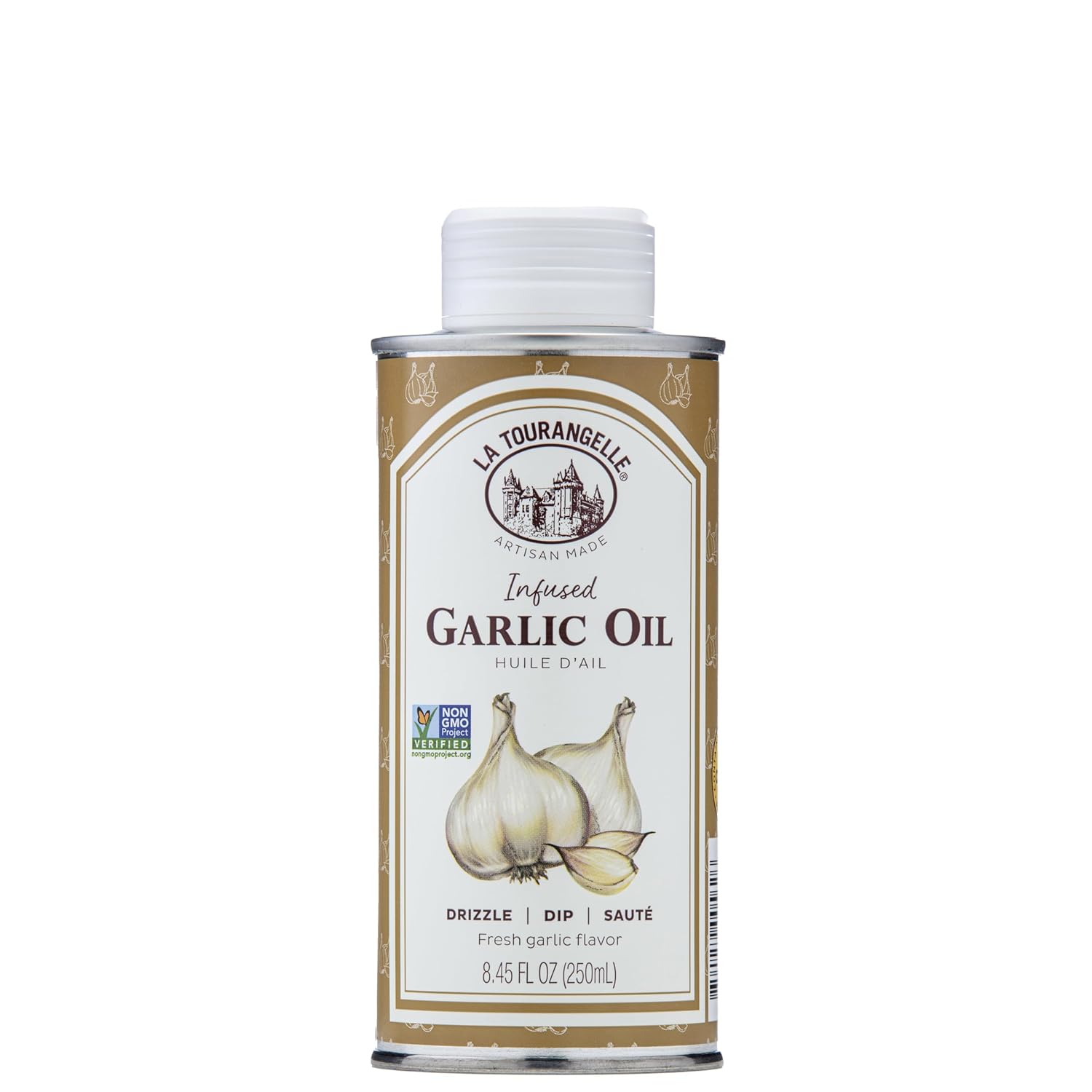 la tourangelle garlic oil high oleic oil for cooking pastas salad dressings and drizzling on popcorn 8.45 fl oz