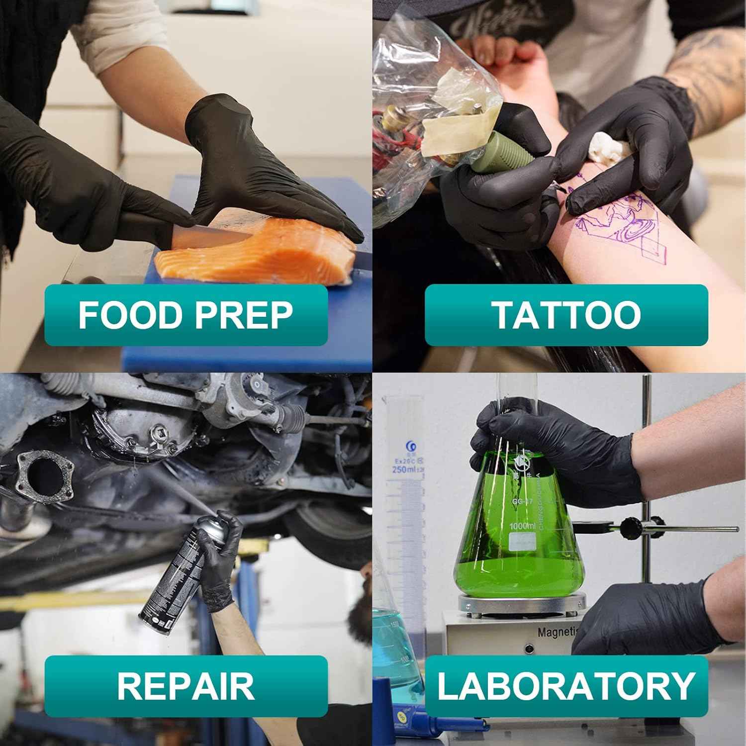Schneider Vinyl Synthetic Exam Gloves, 4 Mil, Latex Free Disposable Gloves for Medical, Cooking, Cleaning, and Food Prep