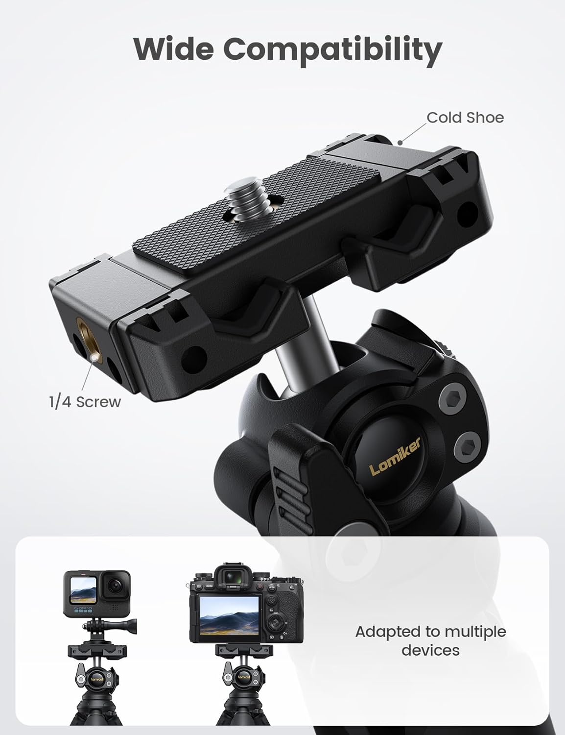 Lamicall Tripod for iPhone - [Ultra-Stable] Aluminium Phone Tripod with Wireless Remote, Mini Flexible Camera Stand Cold Shoe for Video Recording for Pocket 3 4 iPhone GoPro DSLR Camera Mothers Day