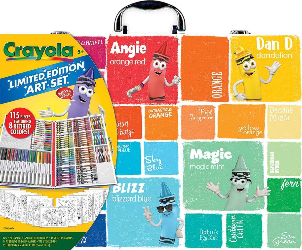 Crayola Silly Scents Mini Inspiration Art Case, Scented Crayons & Markers Set, Art Kit for Kids, Easter Basket Essentials, Coloring Supplies, Travel Gifts for Kids, Ages 4+