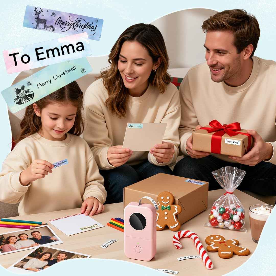 Phomemo Label Maker Machine, D30 Portable Handheld Bluetooth Mini Label Printer, Multiple Templates Smartphone Thermal Small Label Makers for Kid School Items, Classroom Teacher Supplies, Easy to Use
